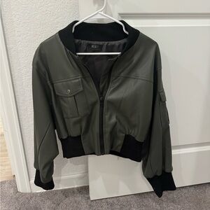 Women's Green Bomber Jacket